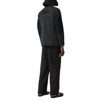 Veste de costume slim en nylon et laine à panneaux - Black