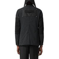 Veste de costume slim en nylon et laine à panneaux - Black