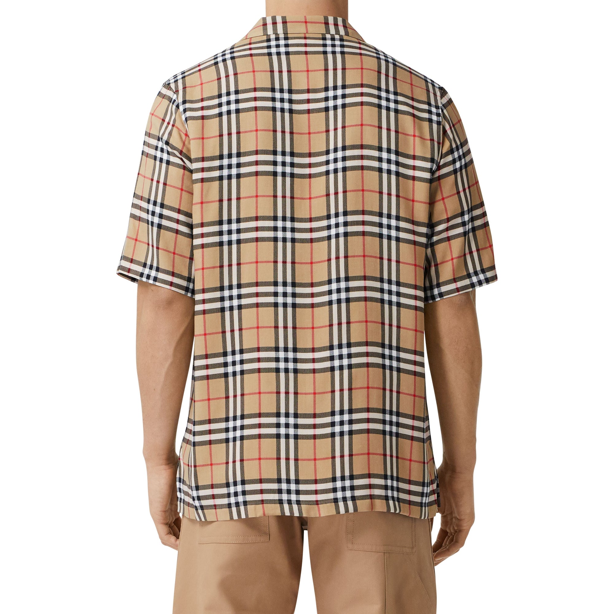 Chemise à manches courtes en sergé Vintage check - Archive Beige