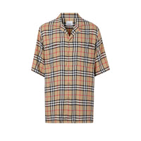 Chemise à manches courtes en sergé Vintage check - Archive Beige