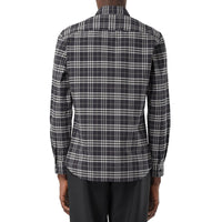 Chemise en coton stretch micro-check - Dark Regency