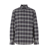 Chemise en coton stretch micro-check - Dark Regency