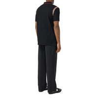 Polo en coton Monogram à rayures iconiques - Black