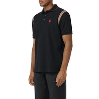Polo en coton Monogram à rayures iconiques - Black