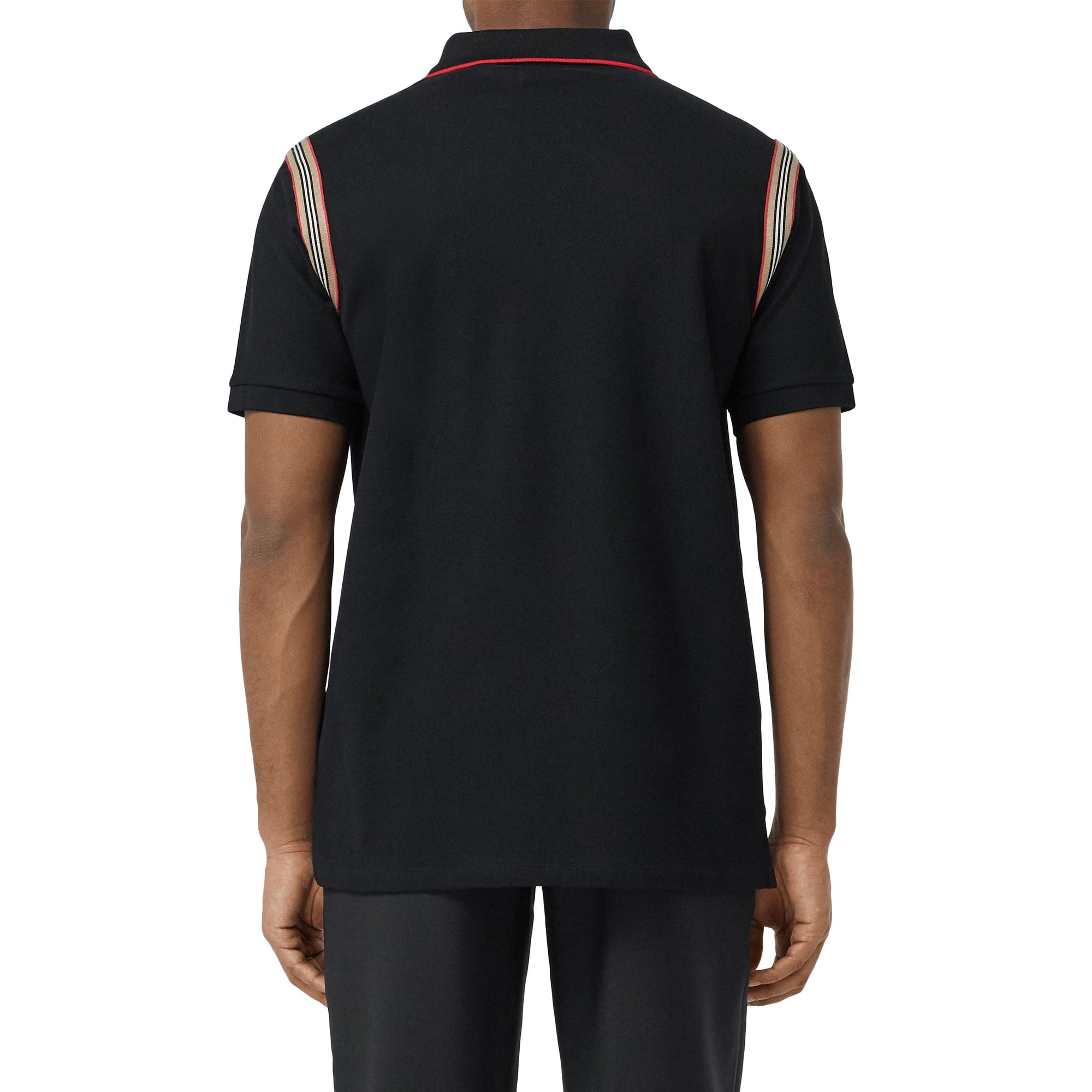 Polo en coton Monogram à rayures iconiques - Black