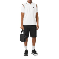 Polo en coton Monogram à rayures iconiques - White