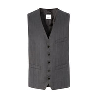 Costume slim en laine à chevrons - Mid Grey Pattern
