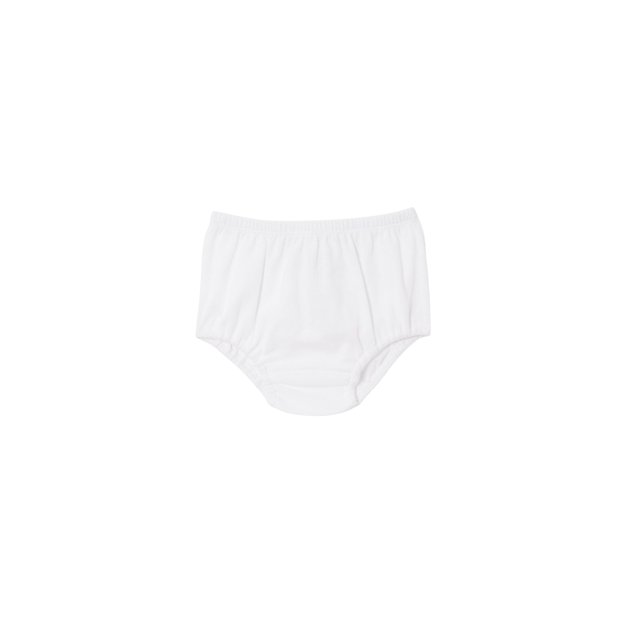 Robe et bloomer en piqué de coton rayés Monogram - White