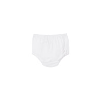 Robe et bloomer en piqué de coton rayés Monogram - White