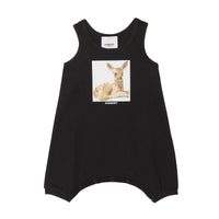 Combinaison en coton à imprimé daim - Black