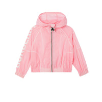 Veste légère à capuche avec logo et étoile - Candy Pink