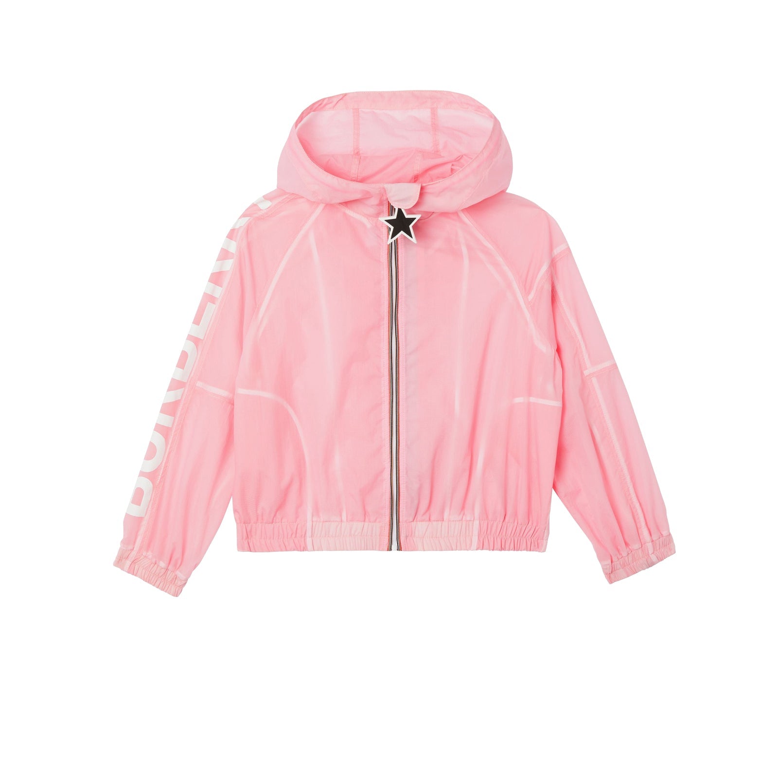 Veste légère à capuche avec logo et étoile - Candy Pink