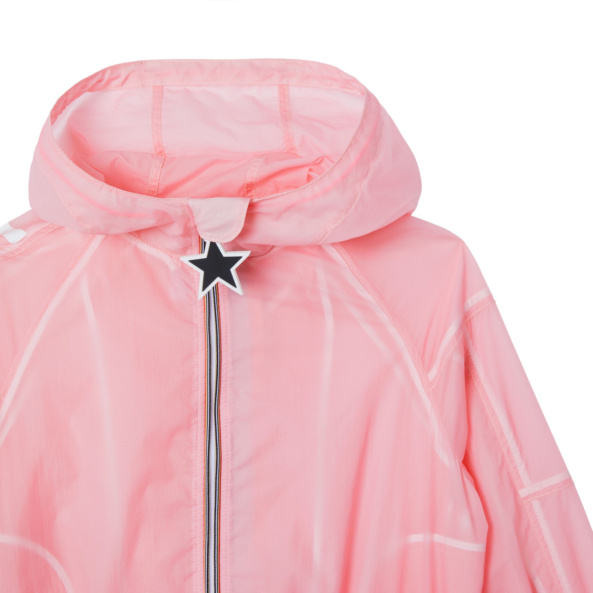 Veste légère à capuche avec logo et étoile - Candy Pink