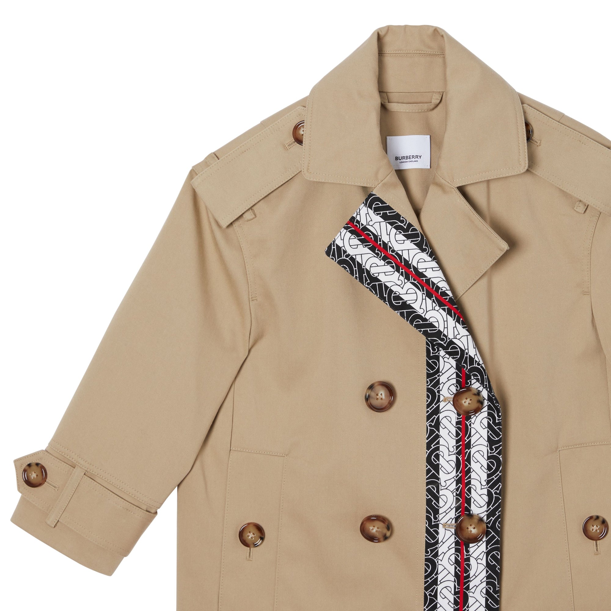 Trench en coton rayé Monogram - Honey