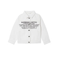 Veste en denim japonais avec coordonnées géographiques - Natural White