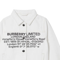 Veste en denim japonais avec coordonnées géographiques - Natural White