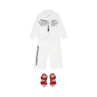 Veste en denim japonais avec coordonnées géographiques - Natural White