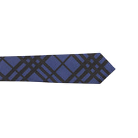 Cravate classique en jacquard de soie check - Canvas Blue