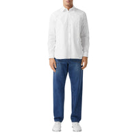 Chemise Oxford oversize en coton à imprimé London - White
