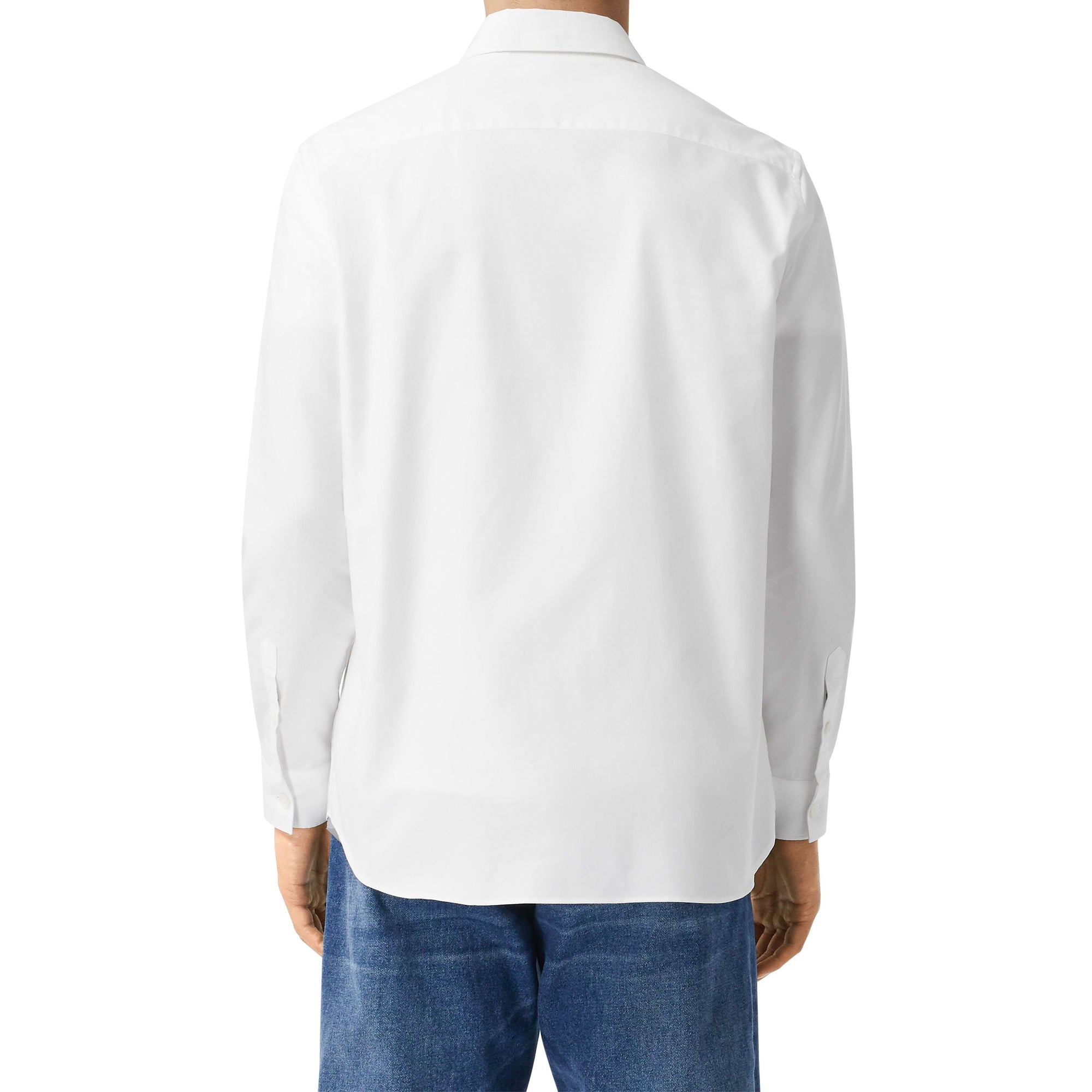 Chemise Oxford oversize en coton à imprimé London - White