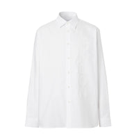 Chemise Oxford oversize en coton à imprimé London - White