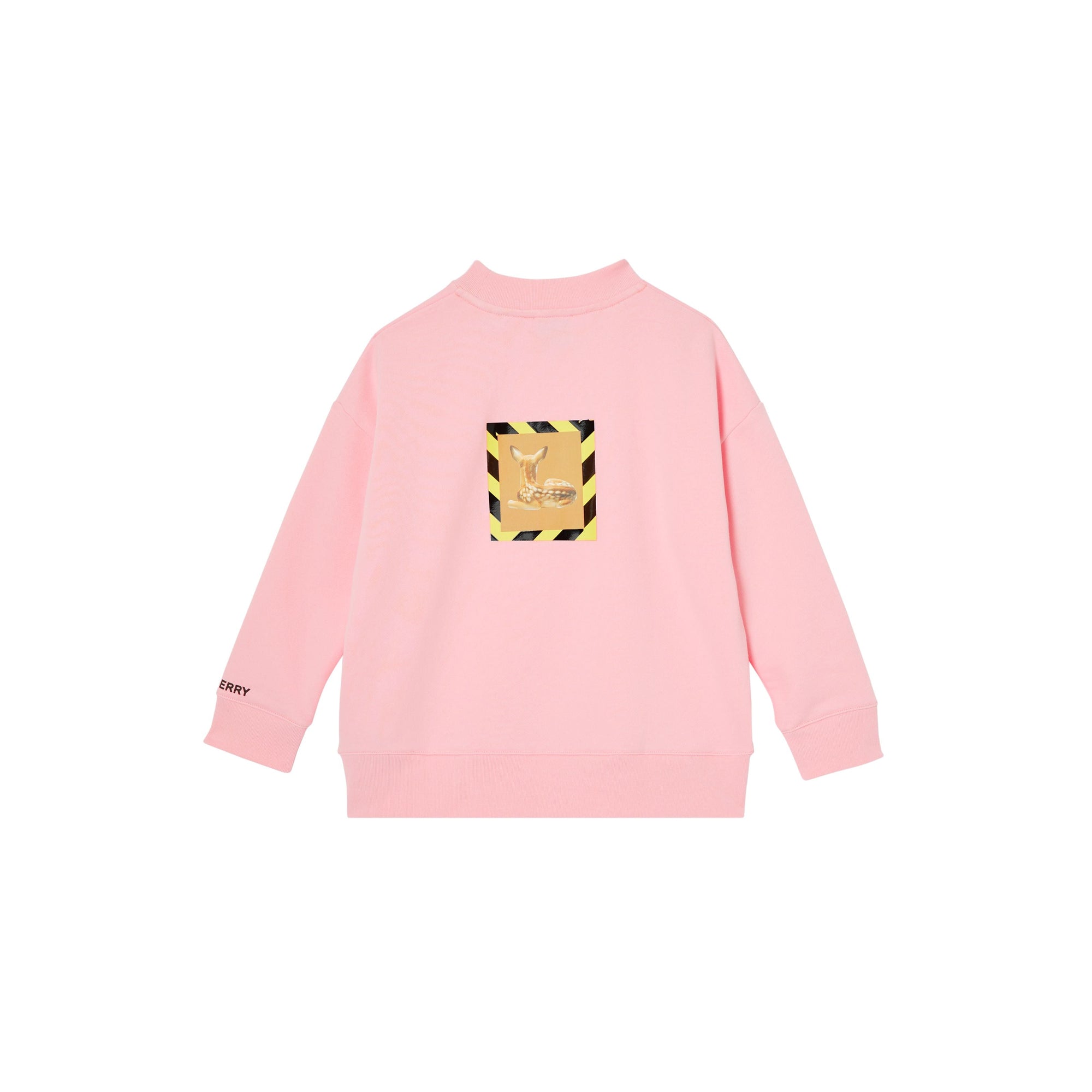 Sweat-shirt en coton à imprimé daim - Candy Pink