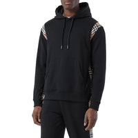 Hoodie en coton avec Vintage check - Black
