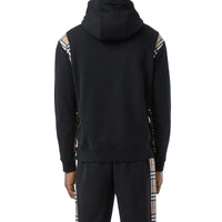 Hoodie en coton avec Vintage check - Black