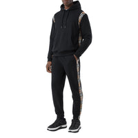 Hoodie en coton avec Vintage check - Black