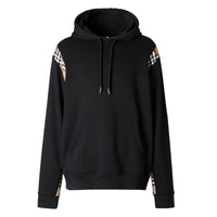 Hoodie en coton avec Vintage check - Black