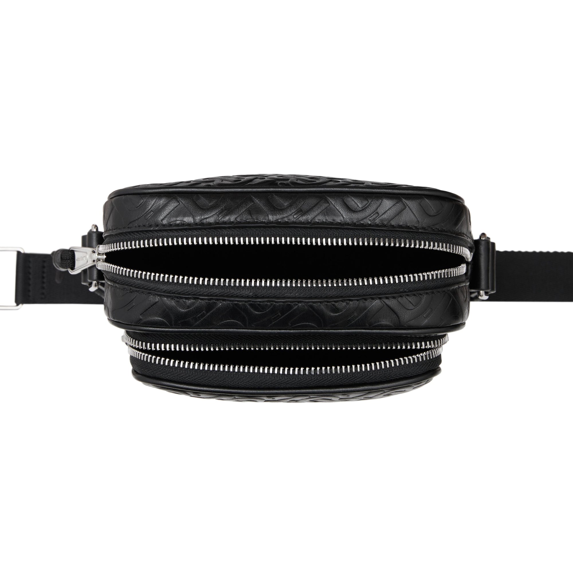 Sac à bandoulière en cuir Monogram - Black