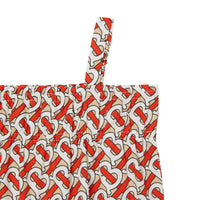 Combinaison en popeline de coton Monogram avec smocks - Vermillion Red