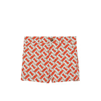 Short en popeline de coton Monogram - Vermillion Red