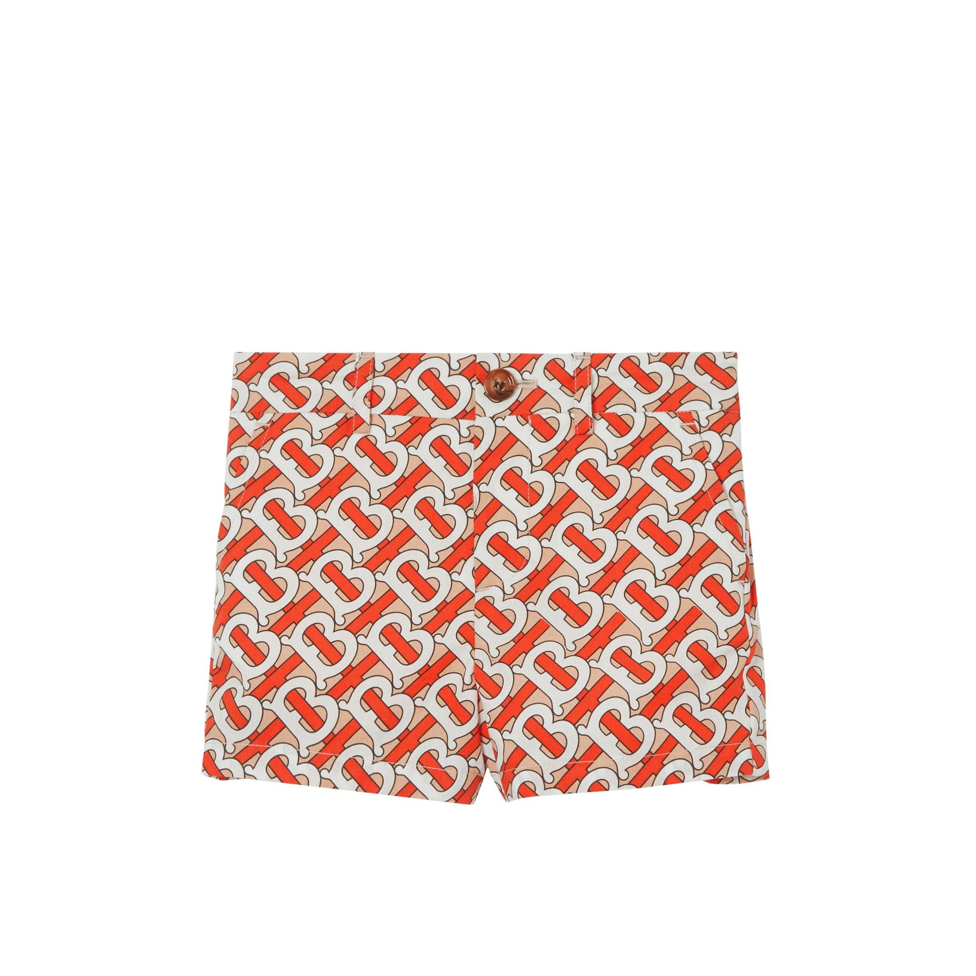 Short en popeline de coton Monogram - Vermillion Red