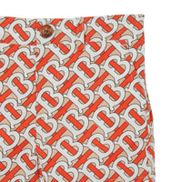 Short en popeline de coton Monogram - Vermillion Red