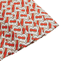 Robe en soie Monogram avec col Claudine - Vermillion Red