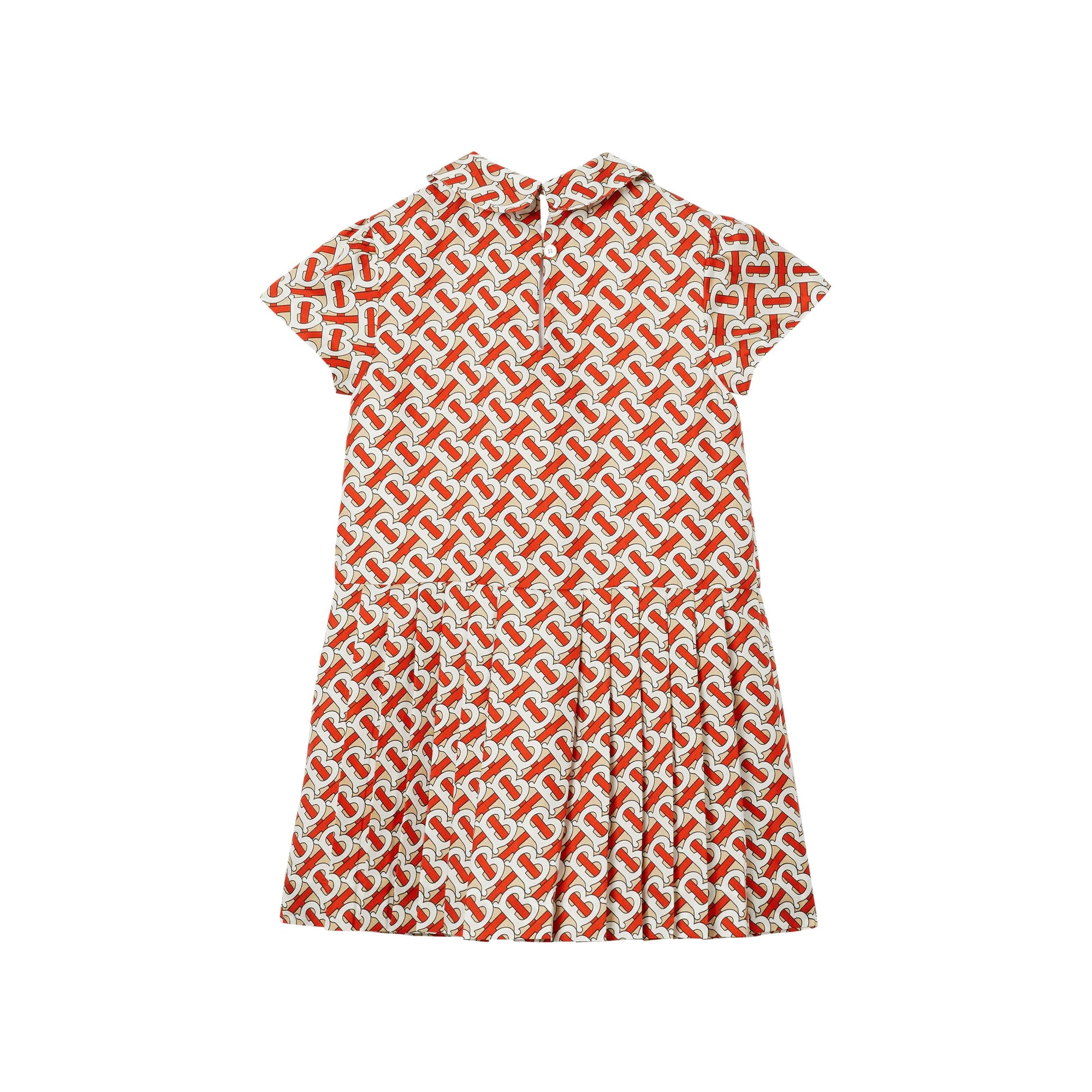 Robe en soie Monogram avec col Claudine - Vermillion Red