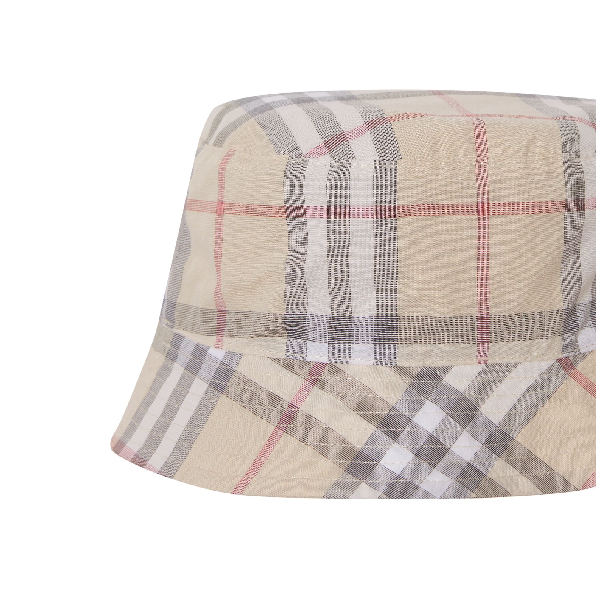 Coffret cadeau trois pièces pour bébé en coton Vintage check - Pale Stone