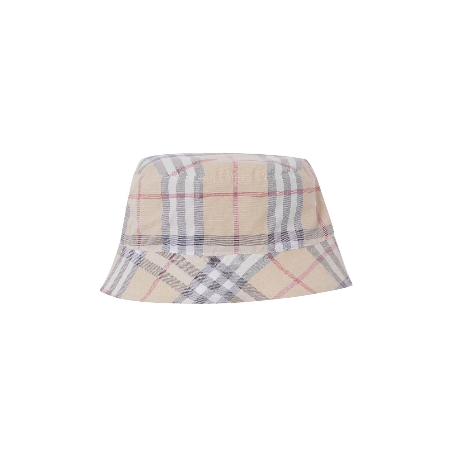 Coffret cadeau trois pièces pour bébé en coton Vintage check - Pale Stone