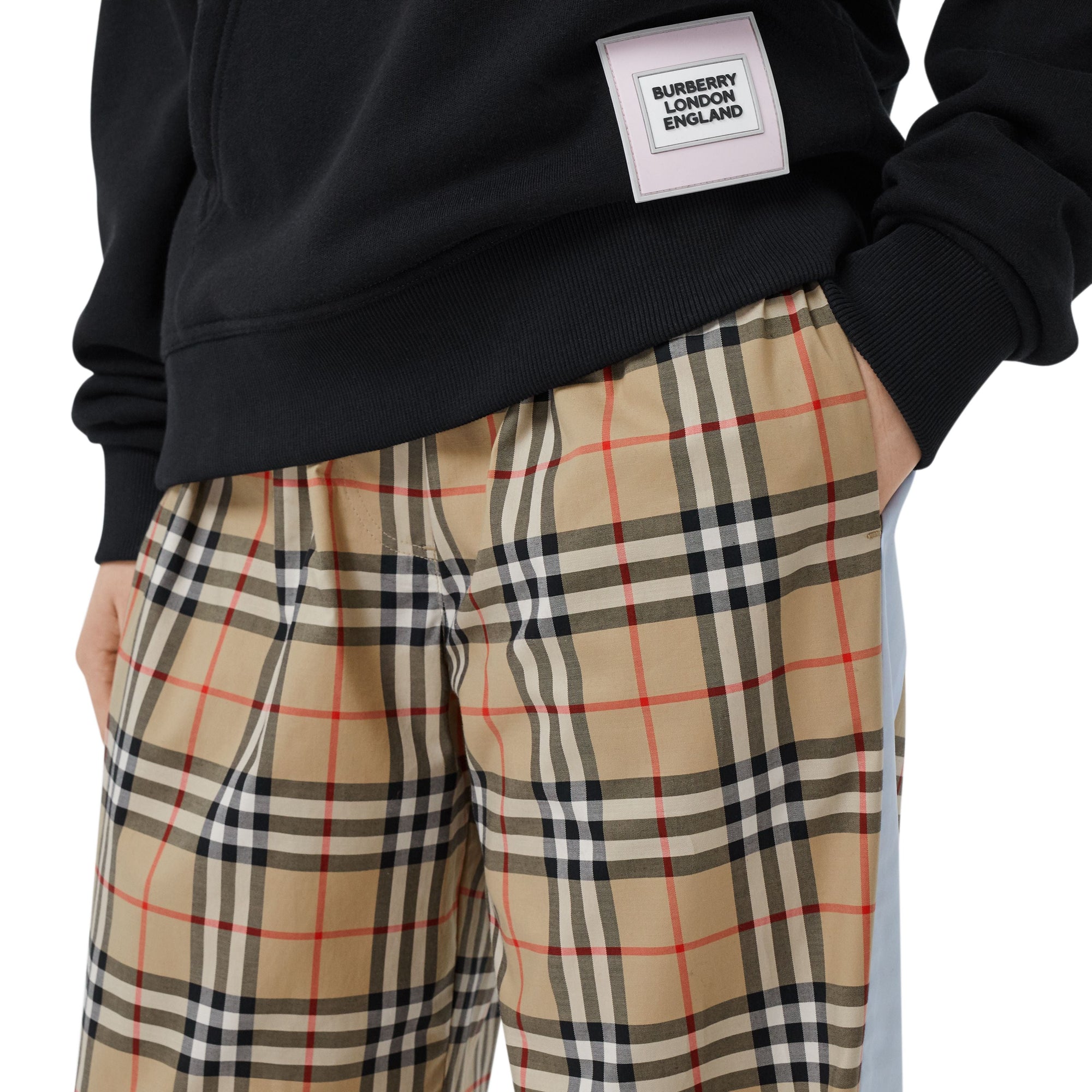 Pantalon en coton stretch Vintage check - Archive Beige