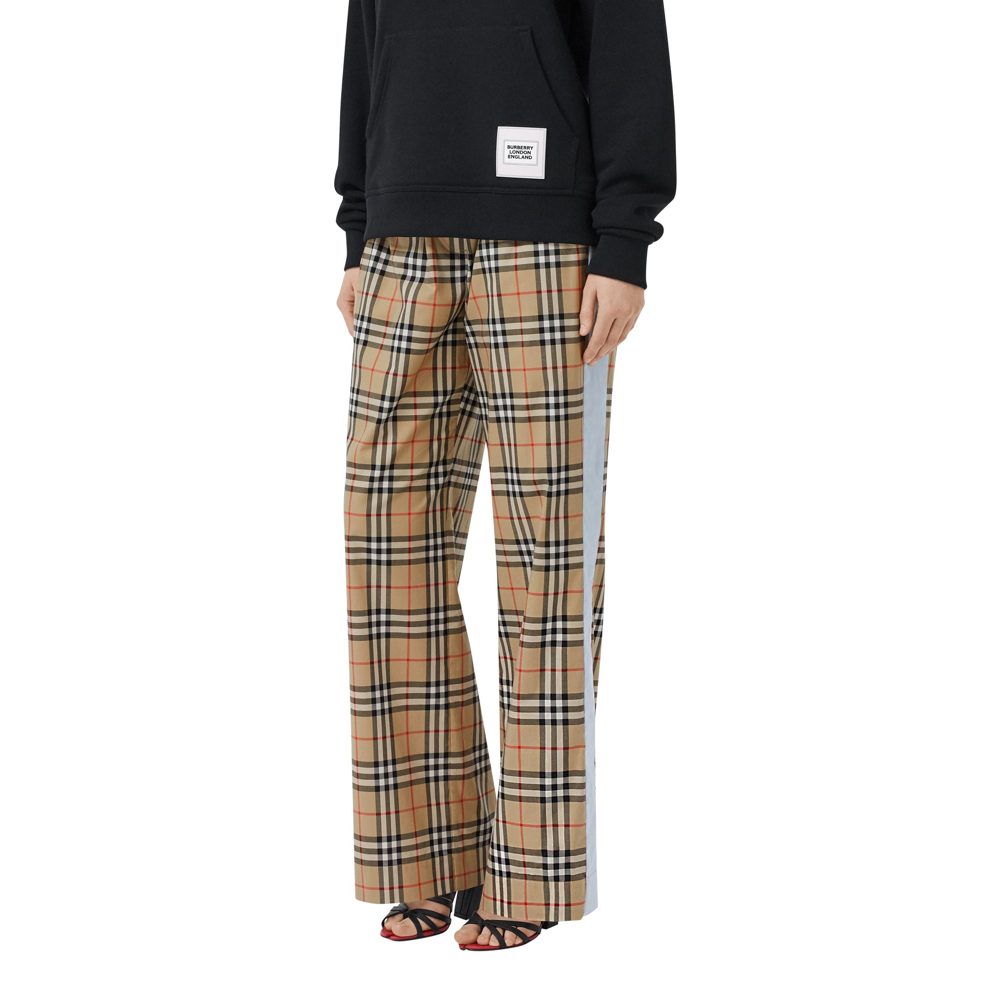 Pantalon en coton stretch Vintage check - Archive Beige