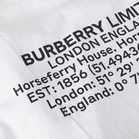 Haut en coton avec coordonnées géographiques - White