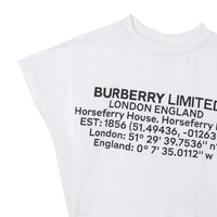 Haut en coton avec coordonnées géographiques - White