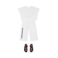 Haut en coton avec coordonnées géographiques - White