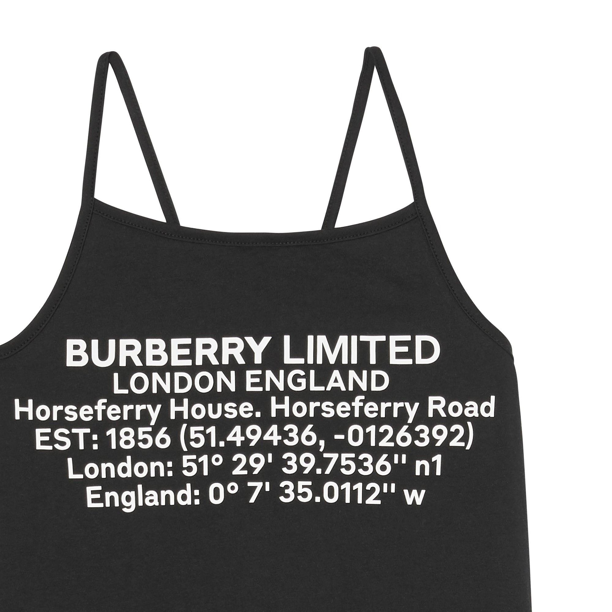 Combinaison en jersey de coton avec coordonnées géographiques - Black