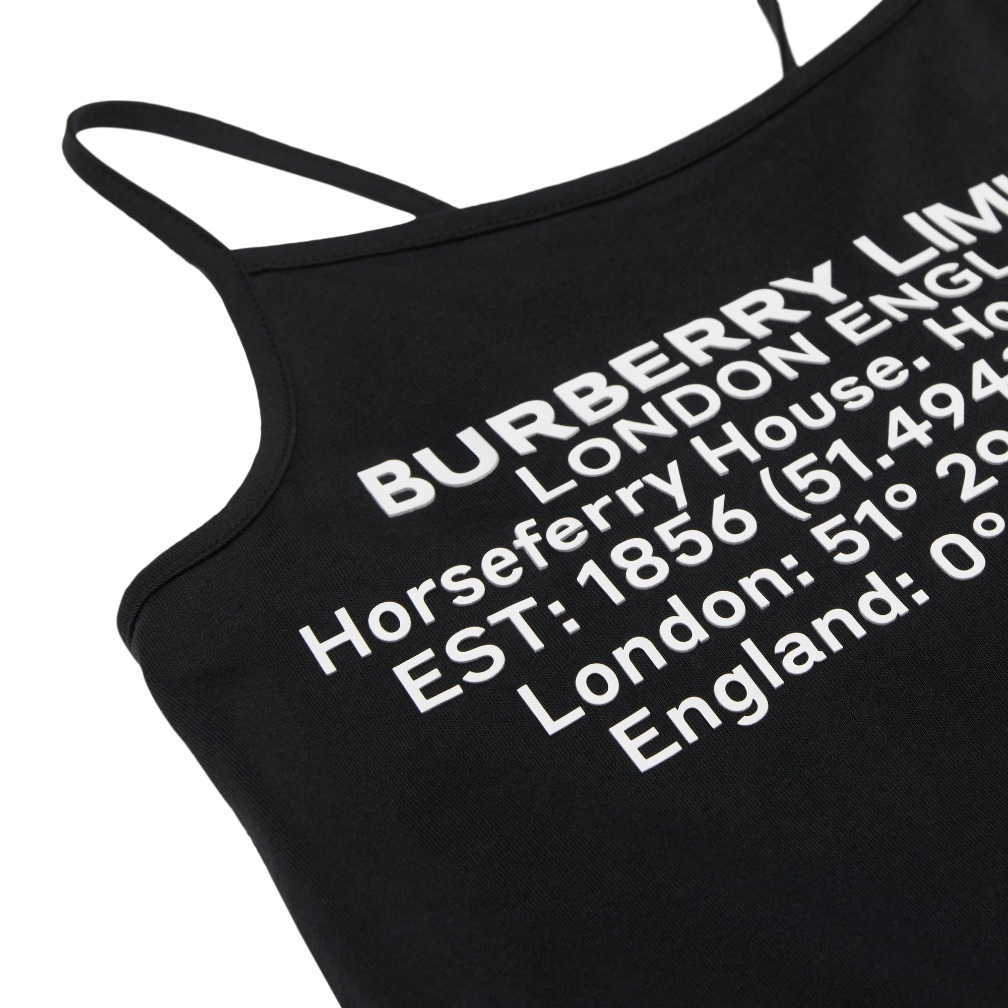 Combinaison en jersey de coton avec coordonnées géographiques - Black
