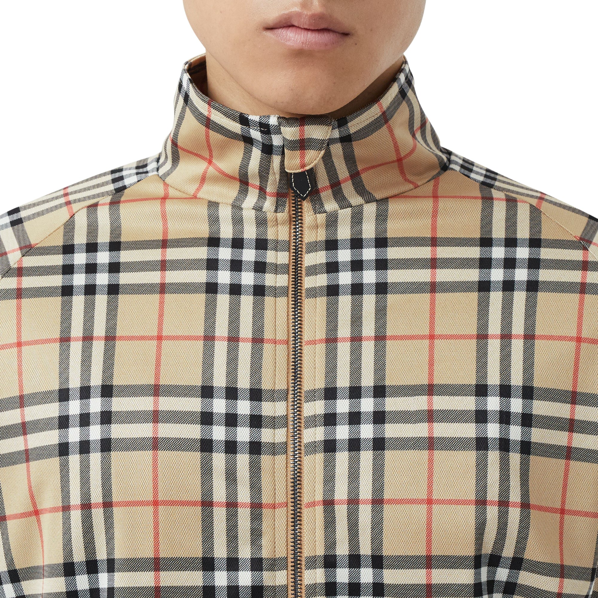 Veste de survêtement en sergé technique Vintage Check - Archive Beige