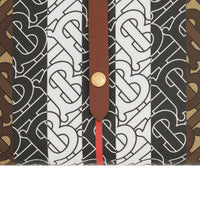Portefeuille à rabat en toile écologique rayé Monogram - Bridle Brown