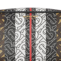 Pochette de voyage en toile écologique rayée Monogram - Bridle Brown