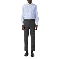 Chemise en coton à fines rayures avec ornements - Pale Blue Stripe